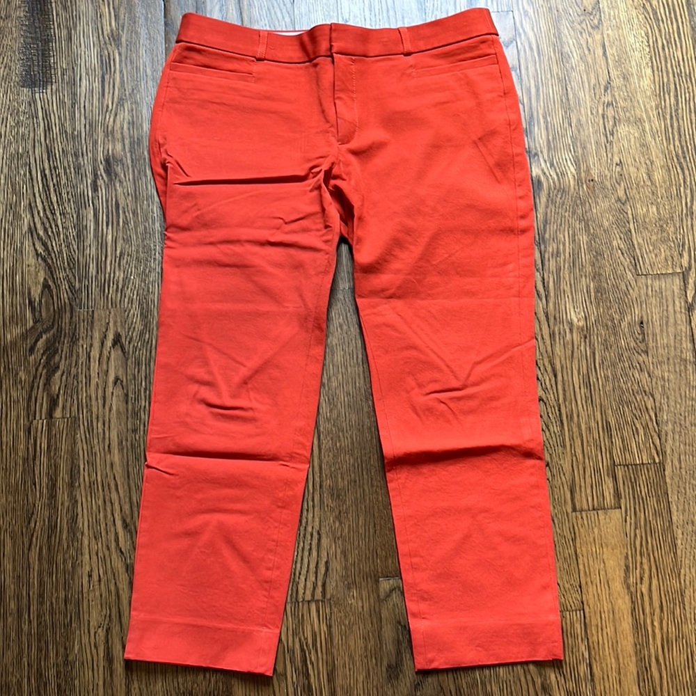 Banana Republic Orange Sloan Crop Pant Size 8